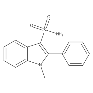 1-methyl-2-phenyl-1H-indole-3-sulfonamide结构式