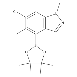 6-Chloro-1,5-dimethyl-4-(4,4,5,5-tetramethyl-1,3,2-dioxaborolan-2-yl)-1H-indazole Structure