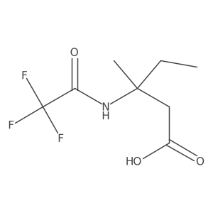 3-Methyl-3-(2,2,2-trifluoroacetamido)pentanoic acid Structure