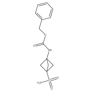 benzyl N-(3-sulfamoyl-1-bicyclo[1.1.1]pentanyl)carbamate Structure