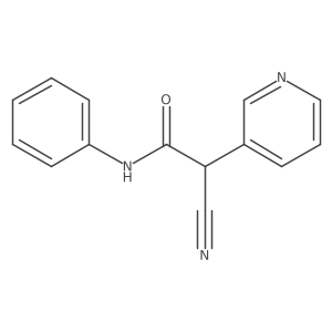 2-cyano-N-phenyl-2-(pyridin-3-yl)acetamide结构式