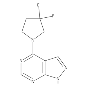 3,3-difluoro-1-{1H-pyrazolo[3,4-d]pyrimidin-4-yl}pyrrolidine Structure
