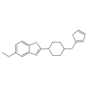 5-Methoxy-2-[4-(1,3-thiazol-2-yloxy)piperidin-1-yl]-1,3-benzothiazole Structure