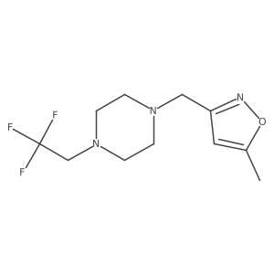 1-[(5-Methyl-1,2-oxazol-3-yl)methyl]-4-(2,2,2-trifluoroethyl)piperazine Structure