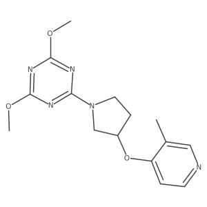 2,4-Dimethoxy-6-{3-[(3-methylpyridin-4-yl)oxy]pyrrolidin-1-yl}-1,3,5-triazine Structure