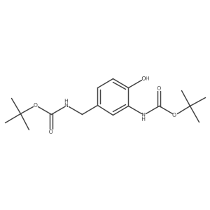tert-butyl N-[5-({[(tert-butoxy)carbonyl]amino}methyl)-2-hydroxyphenyl]carbamate Structure