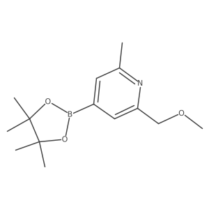 2-(Methoxymethyl)-6-methyl-4-(4,4,5,5-tetramethyl-1,3,2-dioxaborolan-2-yl)pyridine结构式