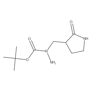 (S)-tert-Butyl 1-((2-oxopyrrolidin-3-yl)methyl)hydrazinecarboxylate结构式