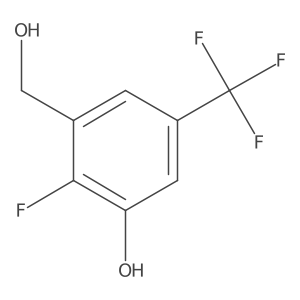 2-Fluoro-3-(hydroxymethyl)-5-(trifluoromethyl)phenol Structure