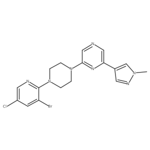 2-[4-(3-bromo-5-chloropyridin-2-yl)piperazin-1-yl]-6-(1-methyl-1H-pyrazol-4-yl)pyrazine Structure