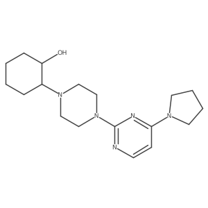 2-{4-[4-(Pyrrolidin-1-yl)pyrimidin-2-yl]piperazin-1-yl}cyclohexan-1-ol Structure