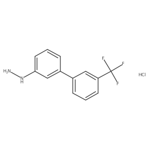 (3'-Trifluoromethyl-biphenyl-3-yl)-hydrazine hydrochloride结构式