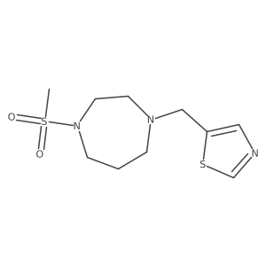 1-Methanesulfonyl-4-[(1,3-thiazol-5-yl)methyl]-1,4-diazepane结构式