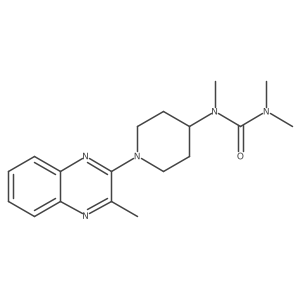 1,3,3-Trimethyl-1-[1-(3-methylquinoxalin-2-yl)piperidin-4-yl]urea结构式