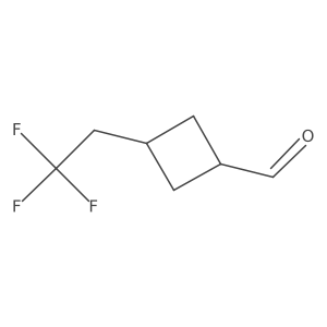 3-(2,2,2-Trifluoroethyl)cyclobutane-1-carbaldehyde结构式
