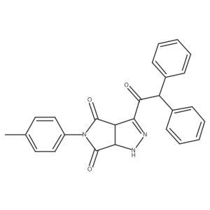 (3aS,6aS)-3-Diphenylacetyl-5-p-tolyl-3a,6a-dihydro-1H-pyrrolo[3,4-c]pyrazole-4,6-dione Structure