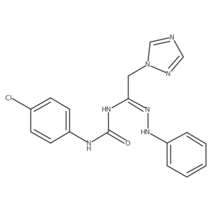 3-(4-chlorophenyl)-1-[(1Z)-1-(2-phenylhydrazin-1-yl)-2-(1H-1,2,4-triazol-1-yl)ethylidene]urea Structure