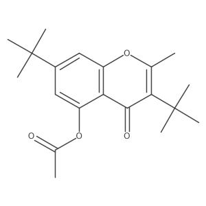 5-(Acetyloxy)-3,7-bis(1,1-dimethylethyl)-2-methyl-4H-1-benzopyran-4-one Structure