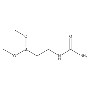 Ethaneboronic acid, 2-ureido-, dimethyl ester Structure
