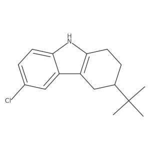 3-tert-butyl-6-chloro-2,3,4,9-tetrahydro-1H-carbazole结构式