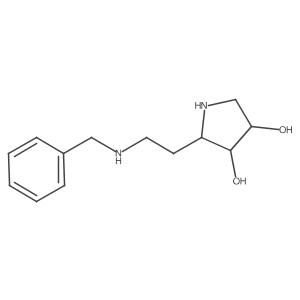 (2R,3S,4R)-2-(2-(Benzylamino)ethyl)pyrrolidine-3,4-diol Structure