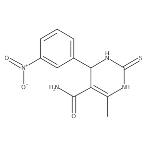 6-Methyl-4-(3-nitrophenyl)-2-thioxo-1,2,3,4-tetrahydropyrimidine-5-carboxamide结构式