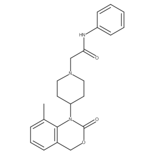 2-[4-(8-Methyl-2-oxo-4H-benzo[d][1,3]oxazin-1-yl)-piperidin-1-yl]-N-phenyl-acetamide结构式