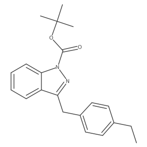 1h-Indazole-1-carboxylic acid,3-[(4-ethylphenyl)methyl]-,1,1-dimethylethyl ester结构式