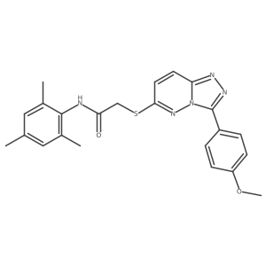 N-mesityl-2-((3-(4-methoxyphenyl)-[1,2,4]triazolo[4,3-b]pyridazin-6-yl)thio)acetamide结构式