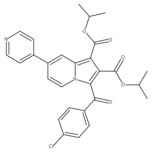 Diisopropyl 3-(4-chlorobenzoyl)-7-(4-pyridinyl)-1,2-indolizinedicarboxylate结构式