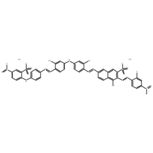 Disodium 3-((2-chloro-4-nitrophenyl)azo)-4-hydroxy-7-((2-hydroxy-4-((3-hydroxy-4-((4-((4-nitro-2-sulphonatophenyl)amino)phenyl)azo)phenyl)amino)phenyl)azo)naphthalene-2-sulphonate结构式