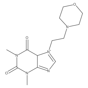 1,3-dimethyl-7-(2-morpholin-4-ylethyl)-5H-purin-7-ium-2,6-dione结构式
