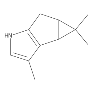 (3BS,4AR)-3,4,4-Trimethyl-3B,4,4A,5-tetrahydro-1H-cyclopropa[3,4]cyclopenta[1,2-B]pyrrole Structure
