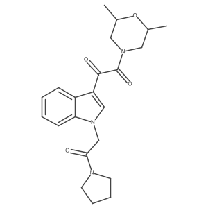 1-(2,6-dimethylmorpholino)-2-(1-(2-oxo-2-(pyrrolidin-1-yl)ethyl)-1H-indol-3-yl)ethane-1,2-dione Structure