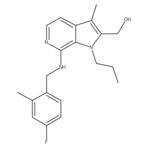 1h-Pyrrolo[2,3-c]pyridine-2-methanol,7-[[(4-fluoro-2-methylphenyl)methyl]amino]-3-methyl-1-propyl- Structure