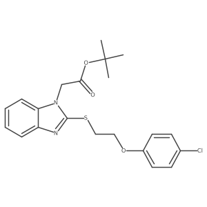 Tert-butyl{2-[2-(4-chloro-phenoxy)-ethylsulfanyl]-benzoimidazol-1-yl}-acetate结构式