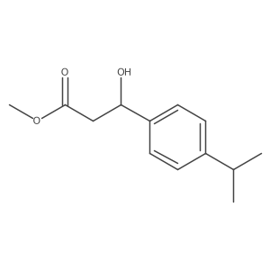 methyl (3S)-3-hydroxy-3-[4-(propan-2-yl)phenyl]propanoate结构式