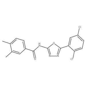 N-[5-(2,5-dichlorophenyl)-1,3,4-oxadiazol-2-yl]-3,4-dimethylbenzamide结构式