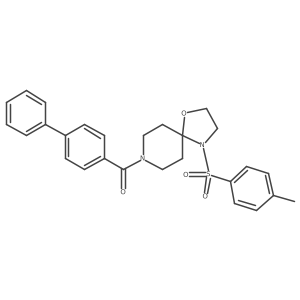 8-{[1,1'-Biphenyl]-4-carbonyl}-4-(4-methylbenzenesulfonyl)-1-oxa-4,8-diazaspiro[4.5]decane结构式