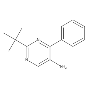 2-(1,1-Dimethylethyl)-4-phenyl-5-pyrimidinamine Structure
