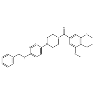 (4-(6-(Benzylamino)pyridazin-3-yl)piperazin-1-yl)(3,4,5-trimethoxyphenyl)methanone结构式