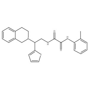 N1-(2-(3,4-dihydroisoquinolin-2(1H)-yl)-2-(thiophen-2-yl)ethyl)-N2-(o-tolyl)oxalamide结构式