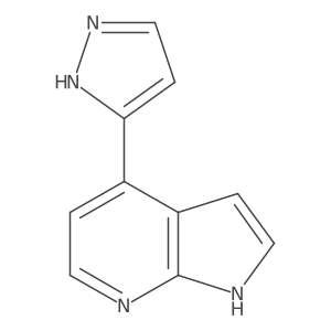 4-(1H-pyrazol-5-yl)-1H-pyrrolo[2,3-b]pyridine结构式