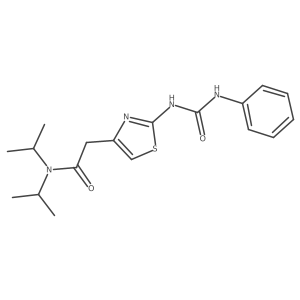 N,N-diisopropyl-2-(2-(3-phenylureido)thiazol-4-yl)acetamide结构式
