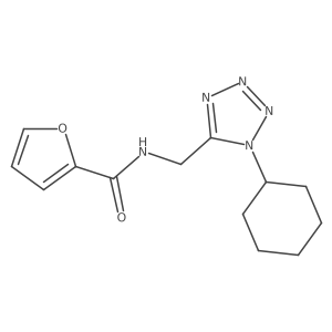 N-((1-cyclohexyl-1H-tetrazol-5-yl)methyl)furan-2-carboxamide结构式