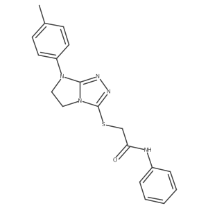 2-{[7-(4-methylphenyl)-5H,6H,7H-imidazo[2,1-c][1,2,4]triazol-3-yl]sulfanyl}-N-phenylacetamide Structure