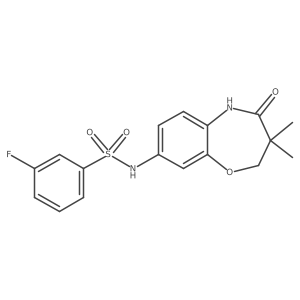 N-(3,3-dimethyl-4-oxo-2,3,4,5-tetrahydrobenzo[b][1,4]oxazepin-8-yl)-3-fluorobenzenesulfonamide Structure