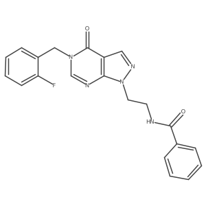 N-(2-(5-(2-fluorobenzyl)-4-oxo-4,5-dihydro-1H-pyrazolo[3,4-d]pyrimidin-1-yl)ethyl)benzamide Structure