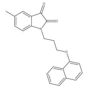 5-methyl-1-[3-(naphthalen-1-yloxy)propyl]-1H-indole-2,3-dione结构式