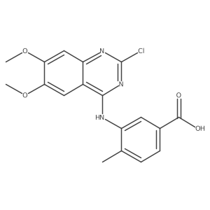3-[(2-Chloro-6,7-dimethoxy-4-quinazolinyl)amino]-4-methylbenzoic acid结构式